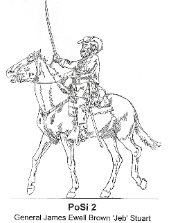 General JEB Stuart CSA mounted